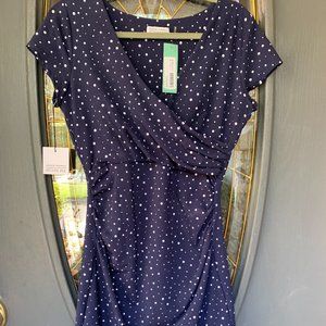 Dress for work, size M, navy blue/white